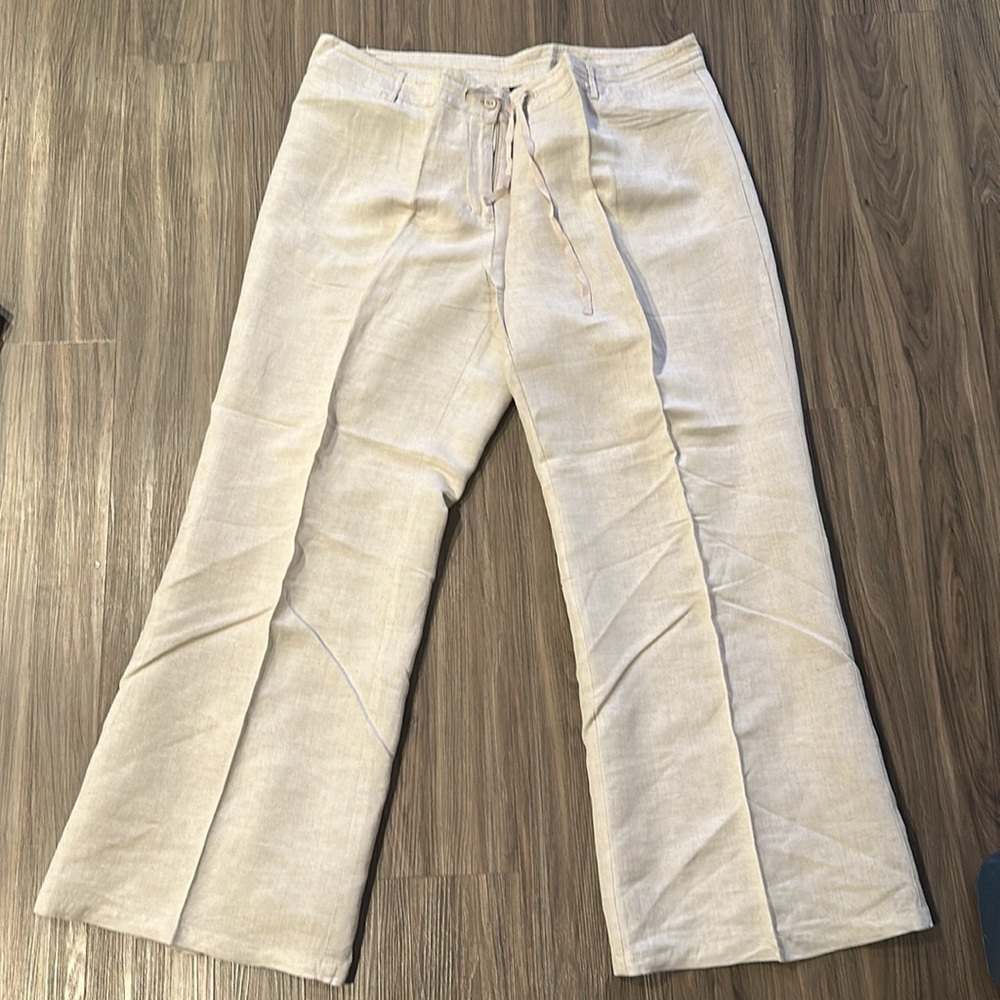 NWOT lane Bryant linen wide leg pants - Picture 3 of 5